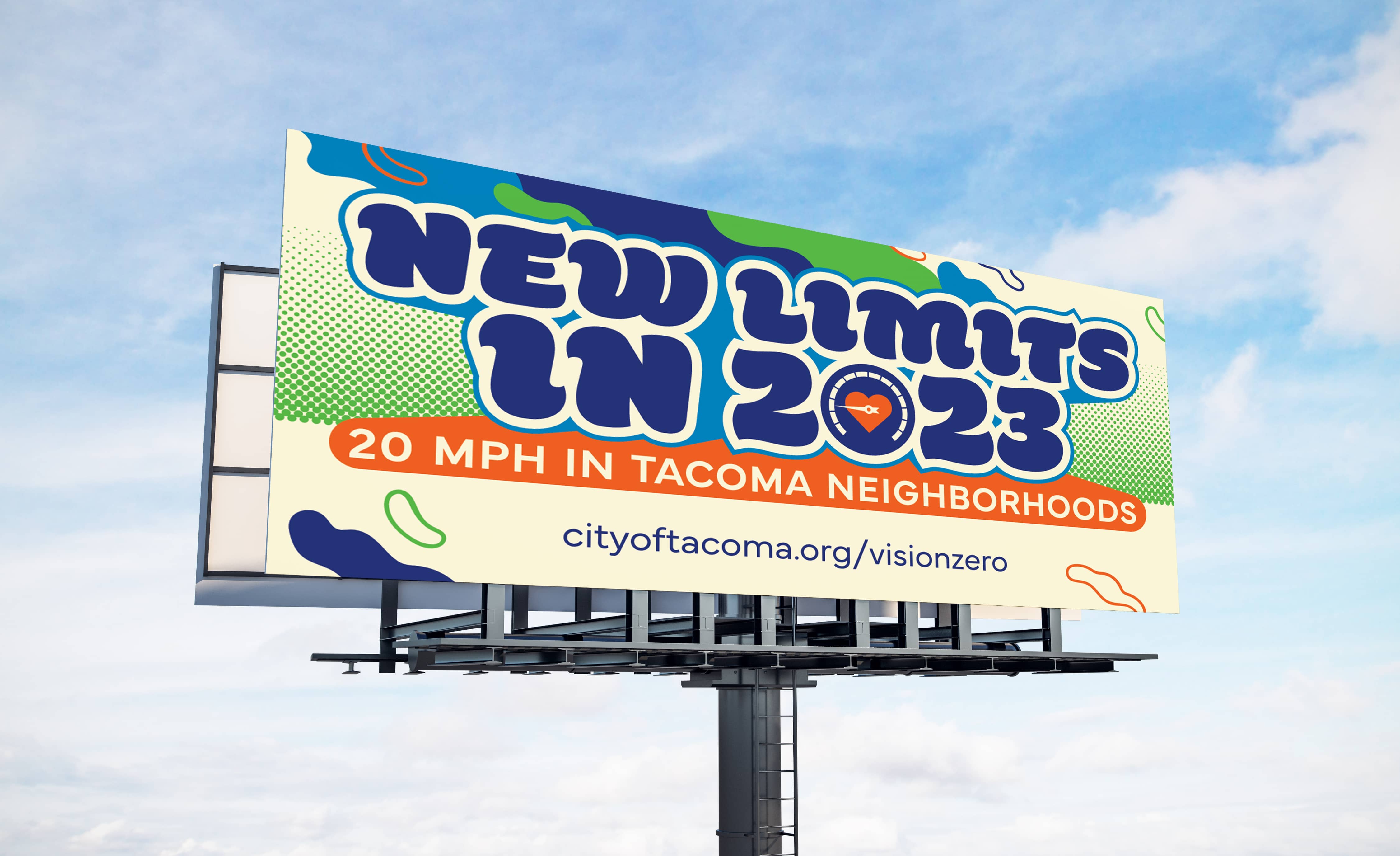 City of Tacoma speed reduction campaign billboard
