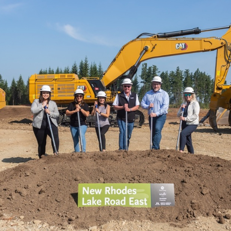 photo of Brookfield employees breaking ground at a project site