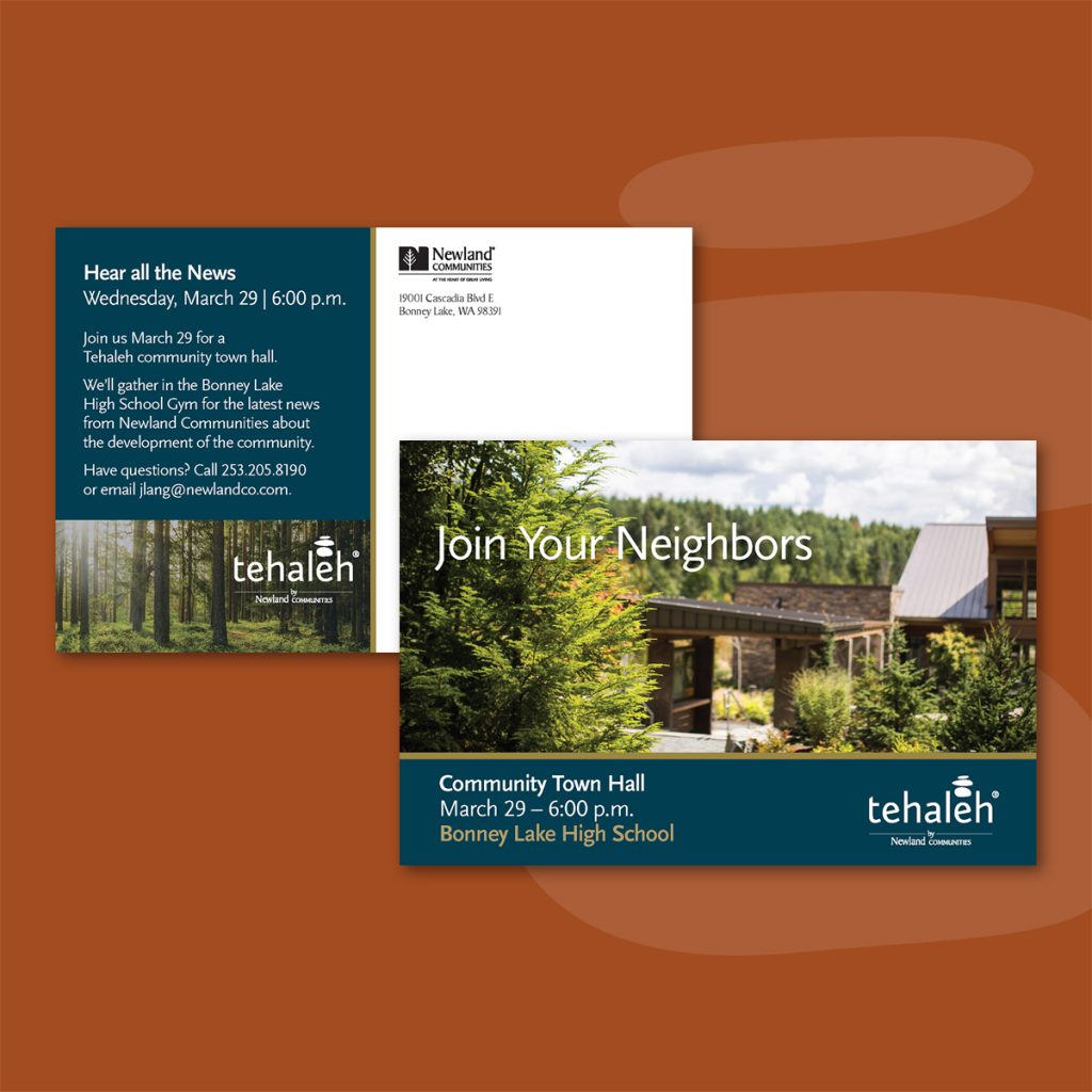 image of Brookfield Residential project mailer designed by JayRay Ads & PR in Tacoma