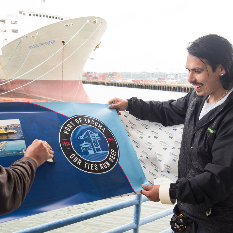 Port of Tacoma Observation Tower Sign Wrap