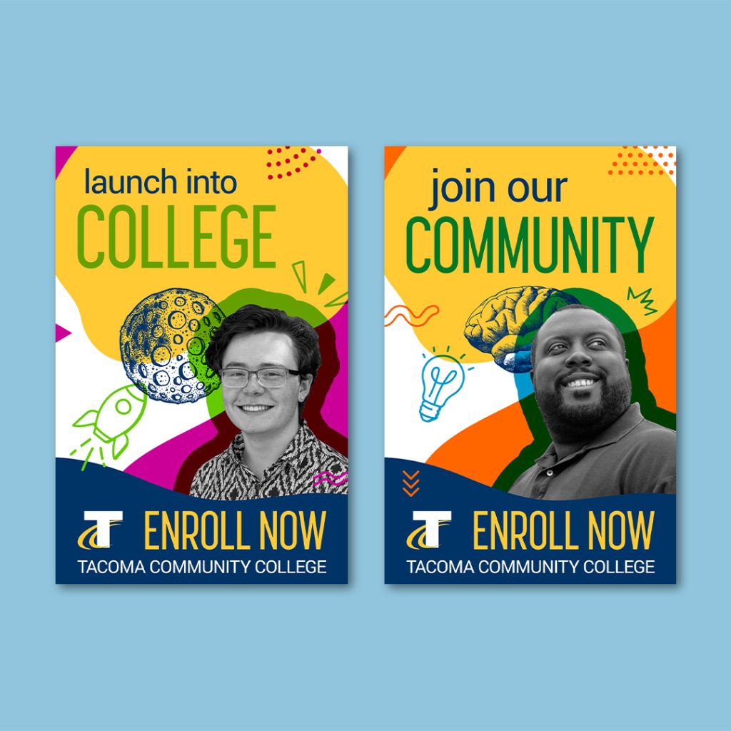 photo of Tacoma Community college ads