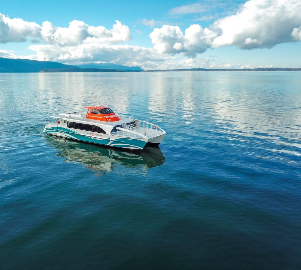 photo of a Kitsap Transit Fast Ferry in the water