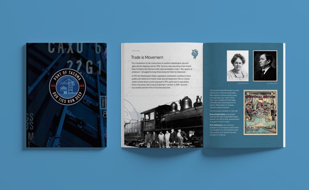 photo of Port of Tacoma magazine spread