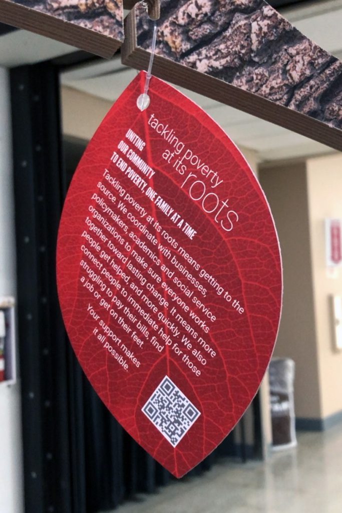 Decorative leaf that kind of support that United Way can offer.